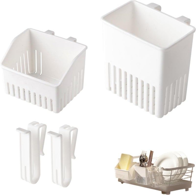 VrotQyn 3 Pcs Utensil Drying Rack Universal Cup Silverware Utensil Drying Holder Basket for Home Kitchen, White - Image 1